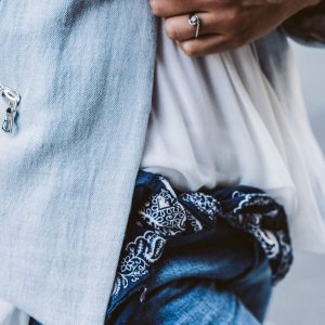 Blue outfit details