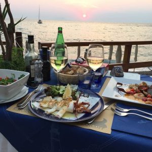 Dinner in Meta, Italy