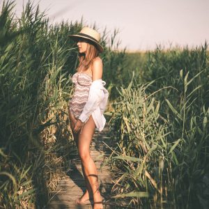 Pink swimwear in to the wild
