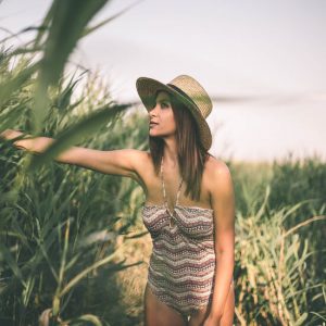 Pink swimwear in to the wild