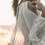 White blouse on sunset