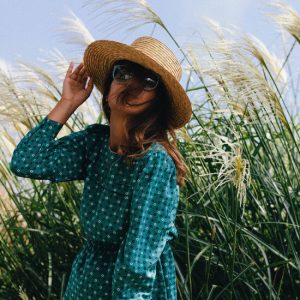 turquoise second hand dress in Botanical garden, Balchik